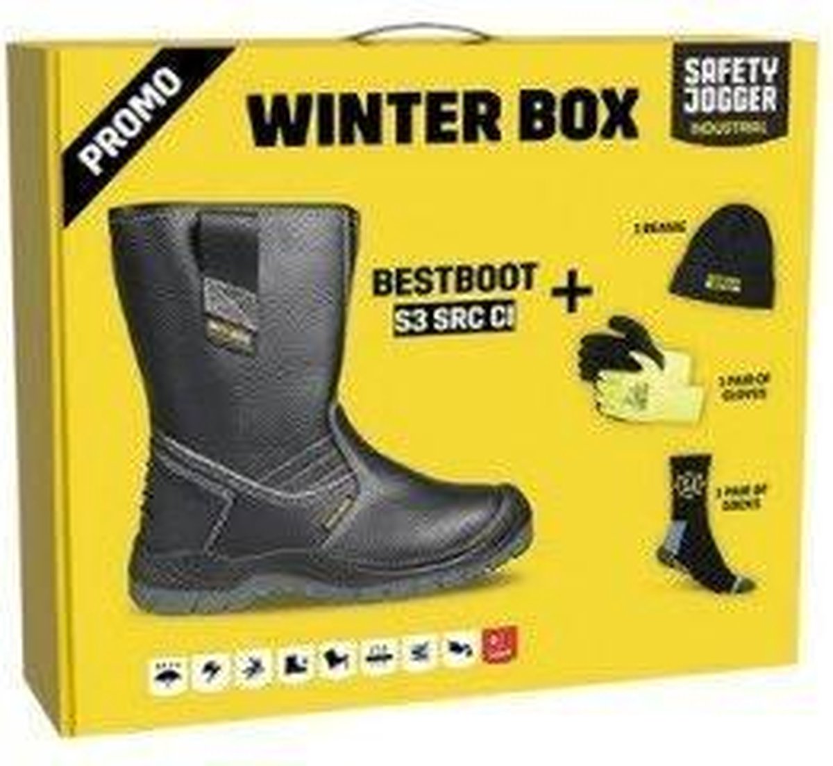 Safety Jogger BestBoot Laars S3 Winter Box - Maat 42 - Zwart