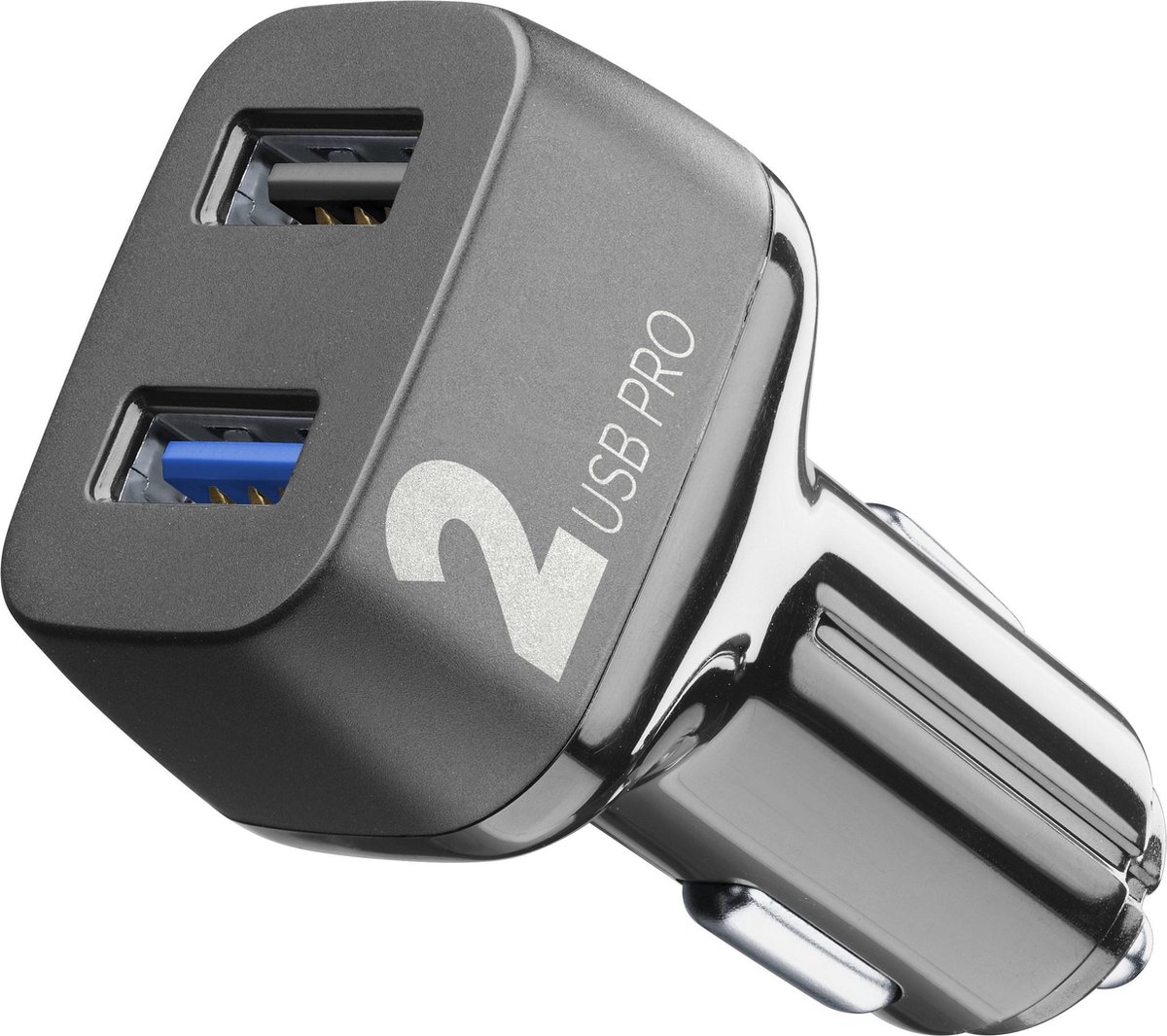 Cellularline Autolader zonder Kabel met 2 Usb Poorten 18W Quick Charge
