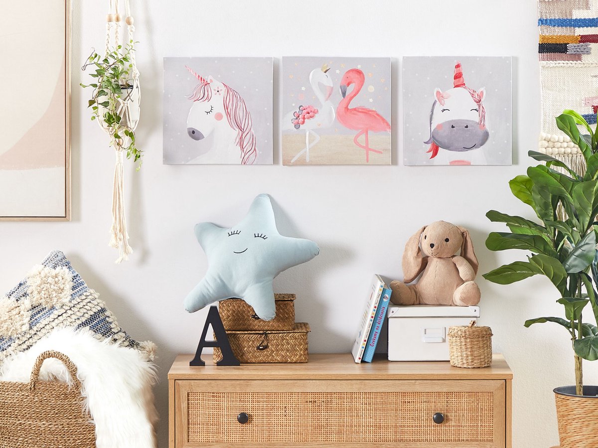 Beliani TIMIA Wanddecoratie voor kinderen - Grijs