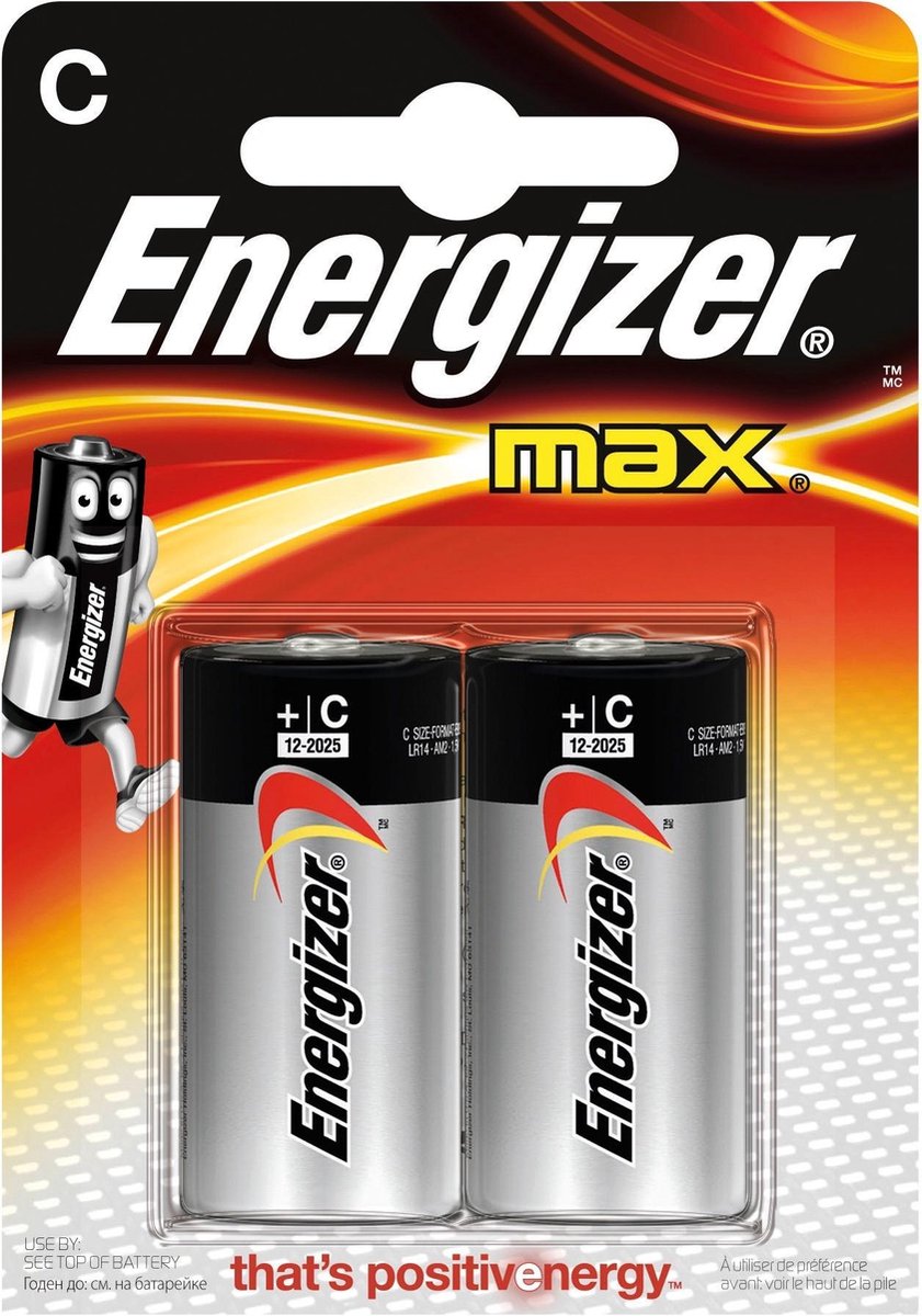 Energizer Batterijen Max C, Blister Van 2 Stuks