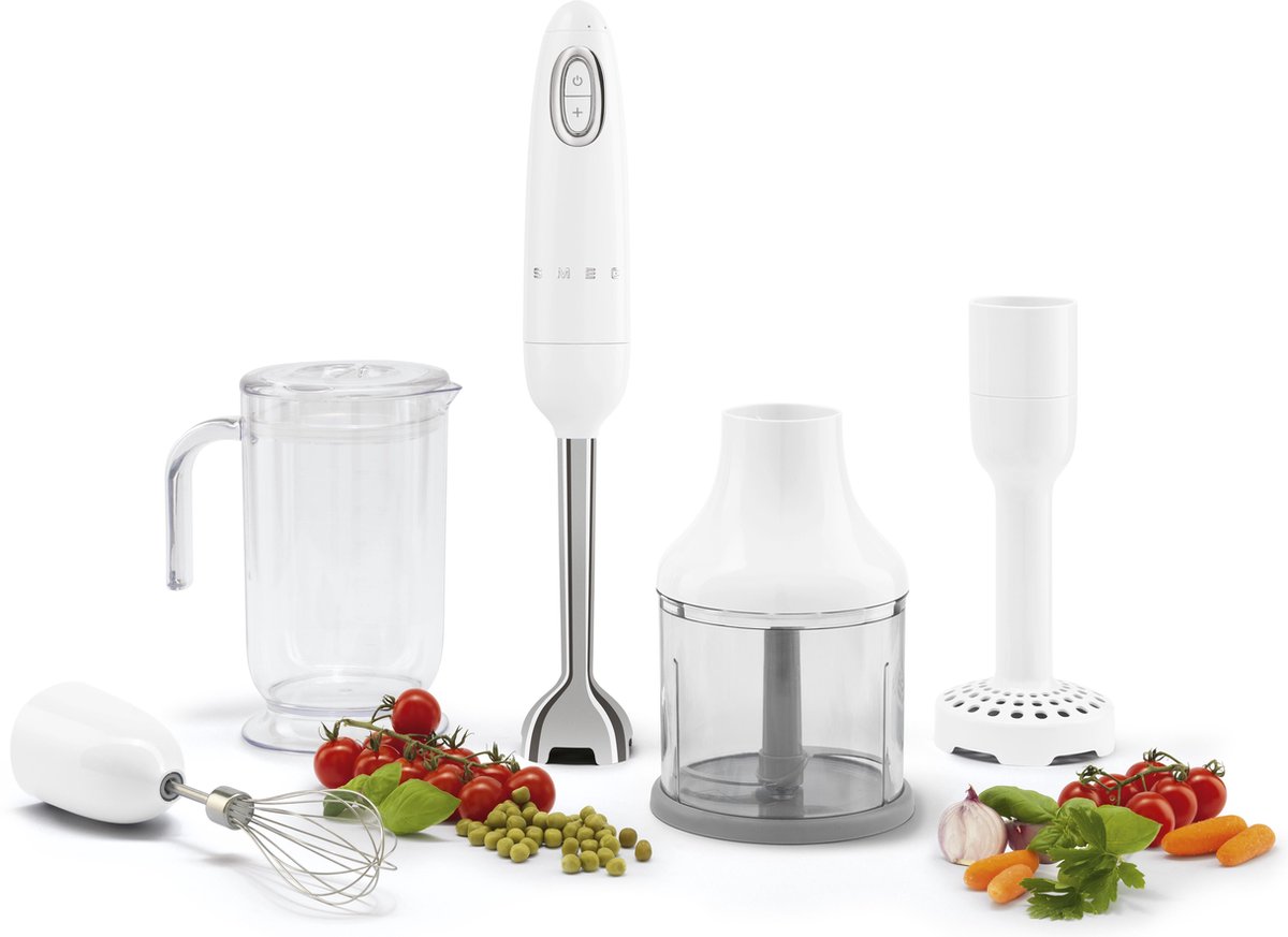 SMEG Staafmixer Set - Turbofunctie - Wit - Hbf02wheu