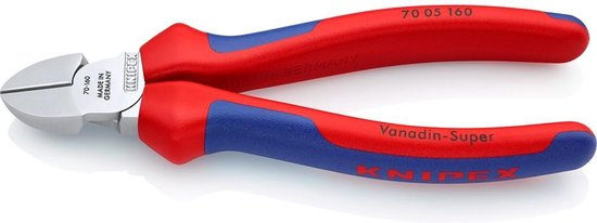 Knipex Zijsnijtang verchroomd met meer-componentengrepen 160 mm