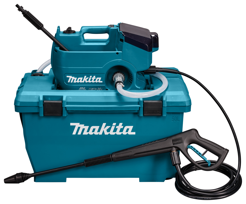 Makita DHW080ZK 2x18V Li-ion accu hogedrukreiniger body in koffer - 80 bar