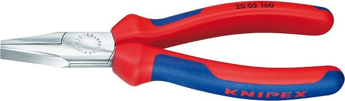 Knipex Platbuigtang verchroomd met meer-componentengrepen 160 mm