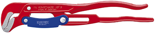 Knipex Pijptang S-vormig met snelle instelling rood poedergecoat 420 mm