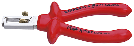 Knipex Afstriptang verchroomd dompelisolatie, VDE-getest 160 mm