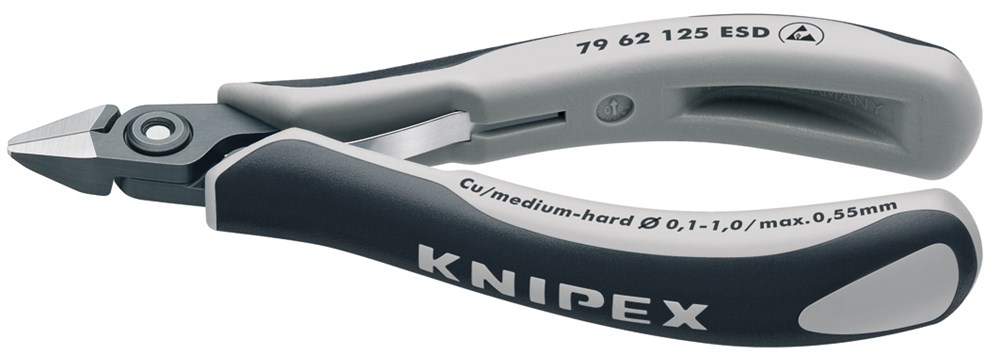 Knipex Precisie elektronica-zijsnijtang ESD gebruineerd 125 mm