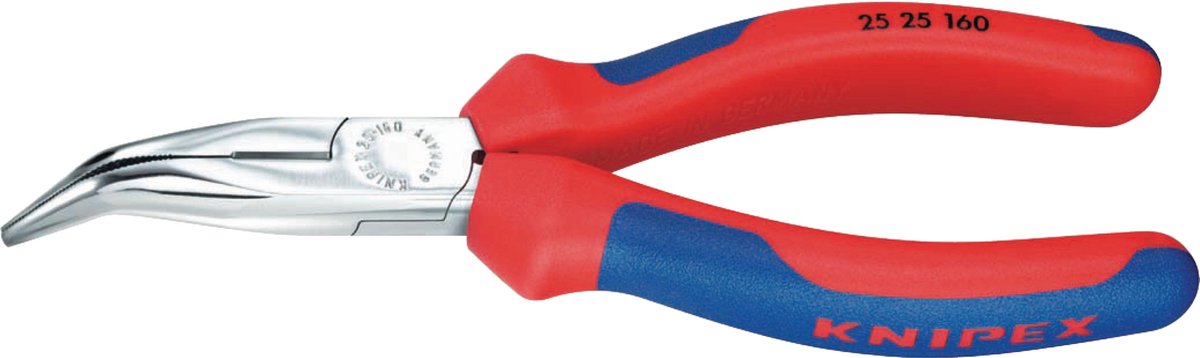 Knipex Platspitse tang met zijsnijder verchroomd 160 mm