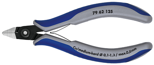 Knipex Precisie elektronica-zijsnijtang gebruineerd met meer-componentengrepen 125 mm