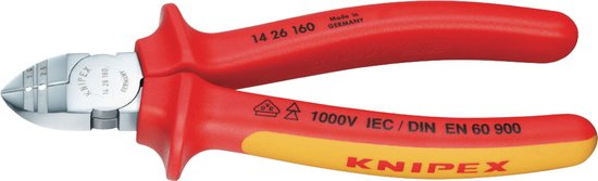 Knipex Afstrip-zijsnijtang verchroomd 160 mm