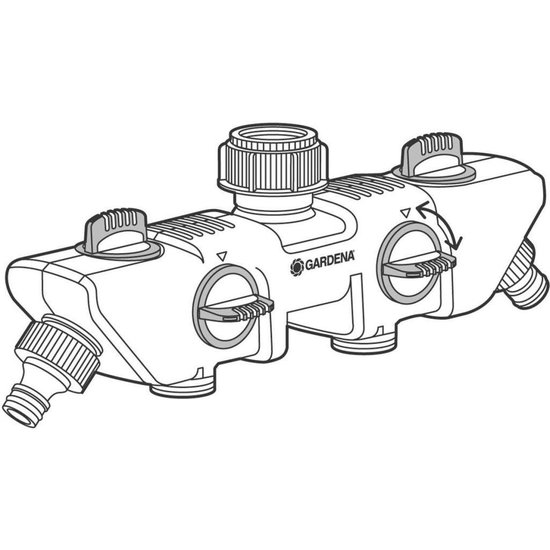 GARDENA 4-weg waterverdeler