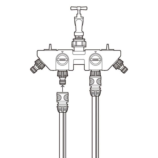 GARDENA 4-weg waterverdeler