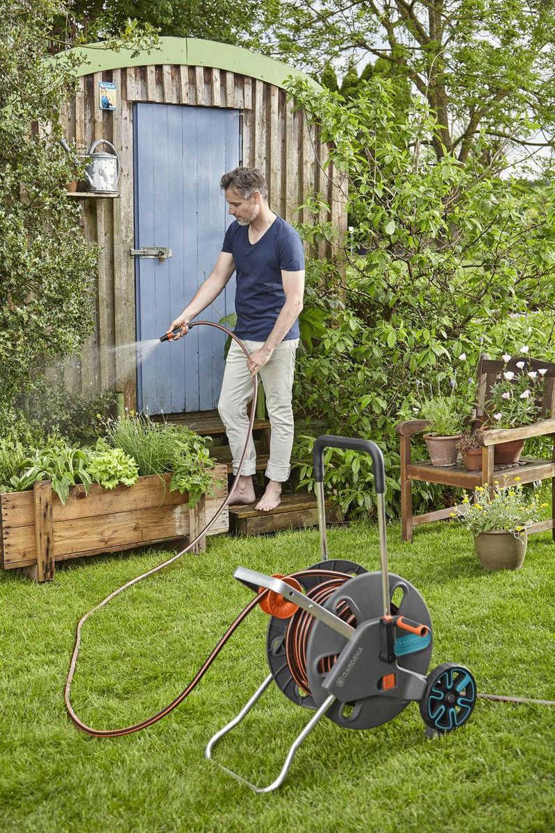 GARDENA Slangenwagen AquaRoll L Easy - Grijs
