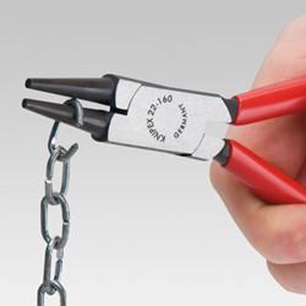 Knipex Rondbuigtang zwart geatramenteerd met kunststof bekleed 160 mm