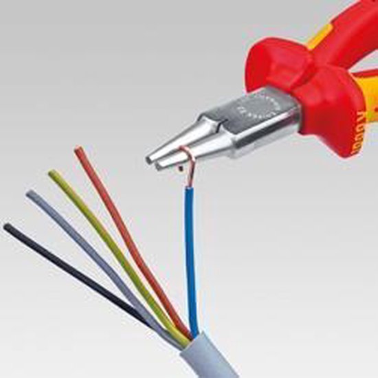 Knipex Rondbuigtang zwart geatramenteerd met kunststof bekleed 160 mm