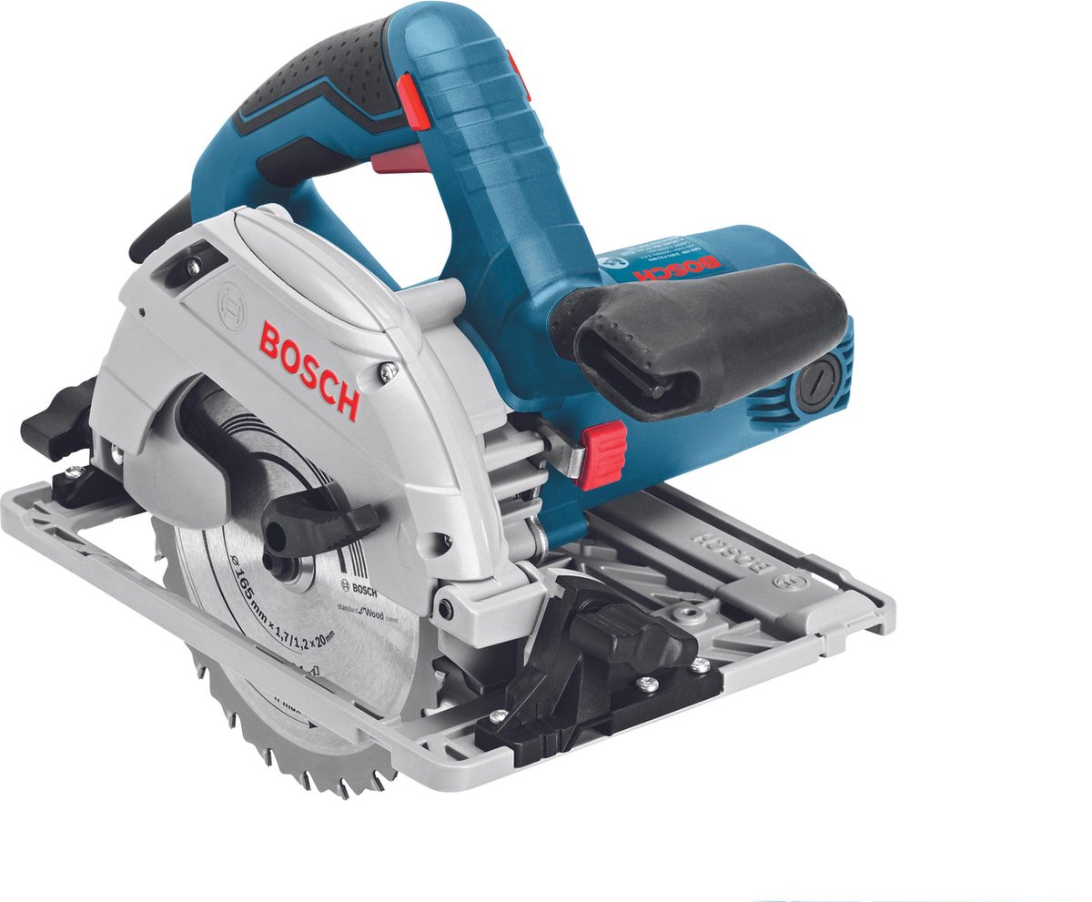 Bosch GKS 55+ GCE cirkelzaag | met 1600mm geleiderail | in L-Boxx
