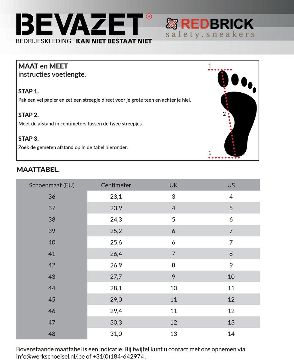 Redbrick Slate Sneaker Laag S3 - Maat 45 - Grijs