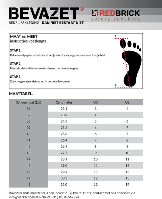 Redbrick Smaragd Sneaker Hoog S3 - Maat 46 - Bruin