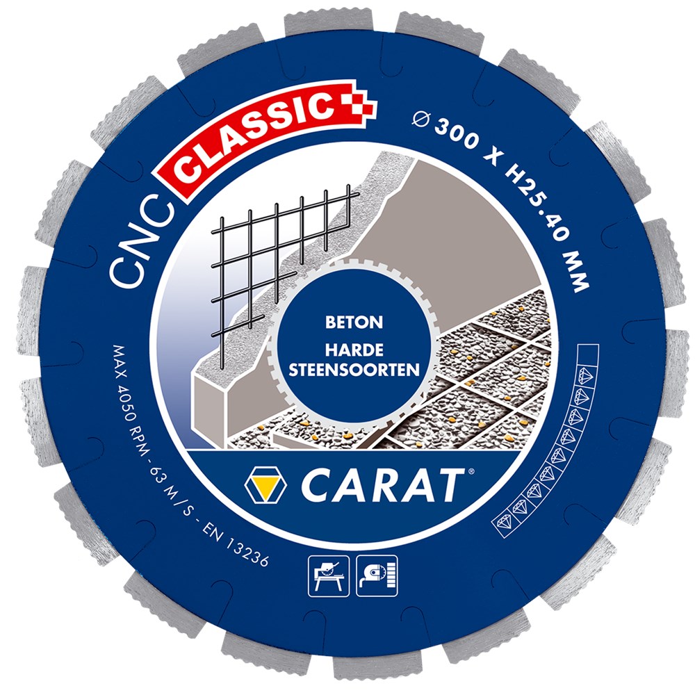 Carat DIAMANTZAAG BETON Ø300x30,00MM, CNC CLASSIC - CNCC300500