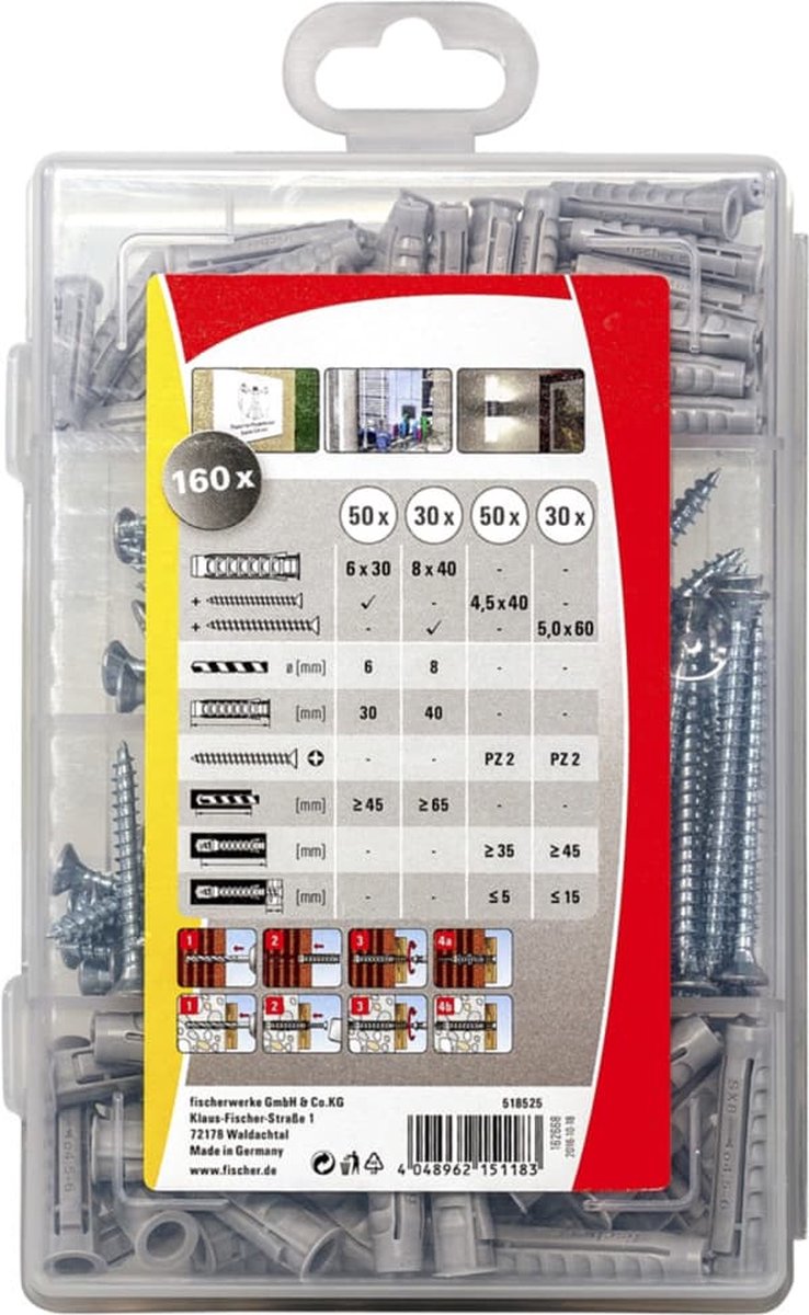Fischer Profi-box SX - Assortimentsdoos pluggen 518525