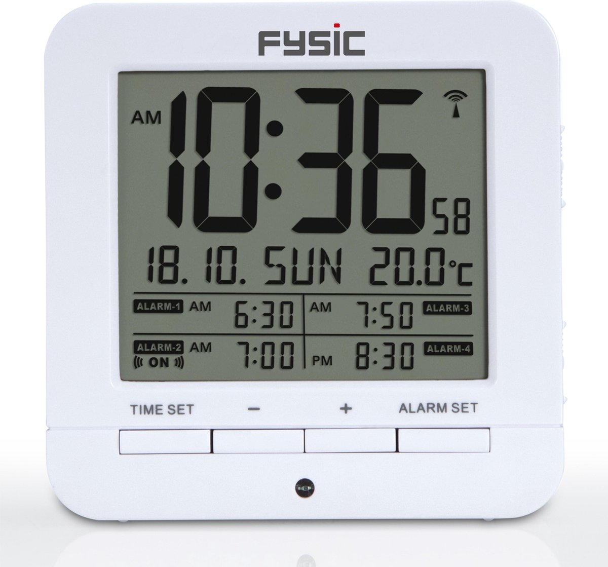 Fysic FKW-8 Wekker met Thermometer - Wit