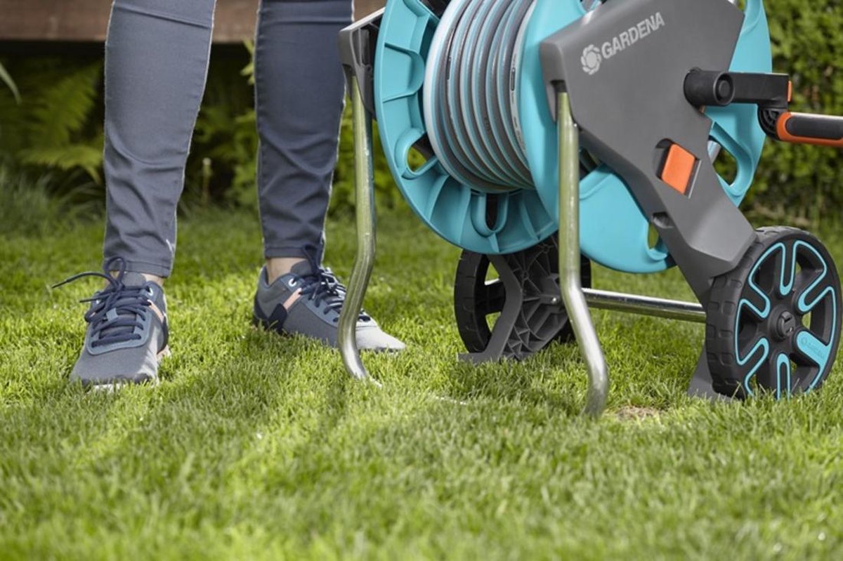 GARDENA Slangenwagen AquaRoll M, met 20m CLASSIC slang 1/2" met clip