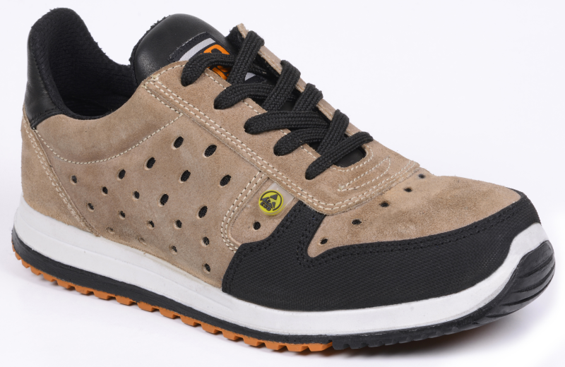 No Risk Runner Laag S1P ESD Beige/ - Maat 41 - Zwart