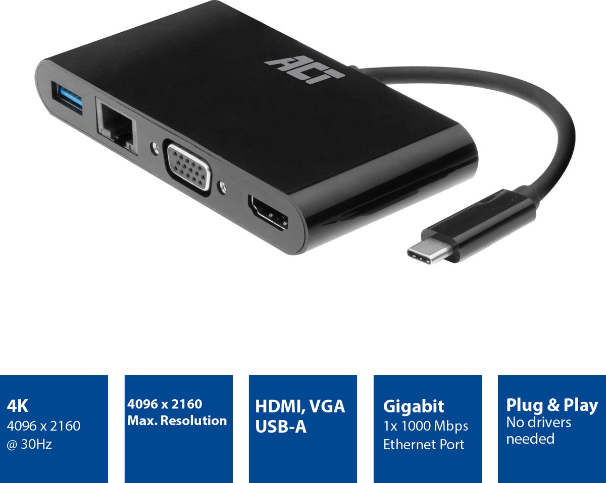 ACT USB-C 4K Dock - AC7330