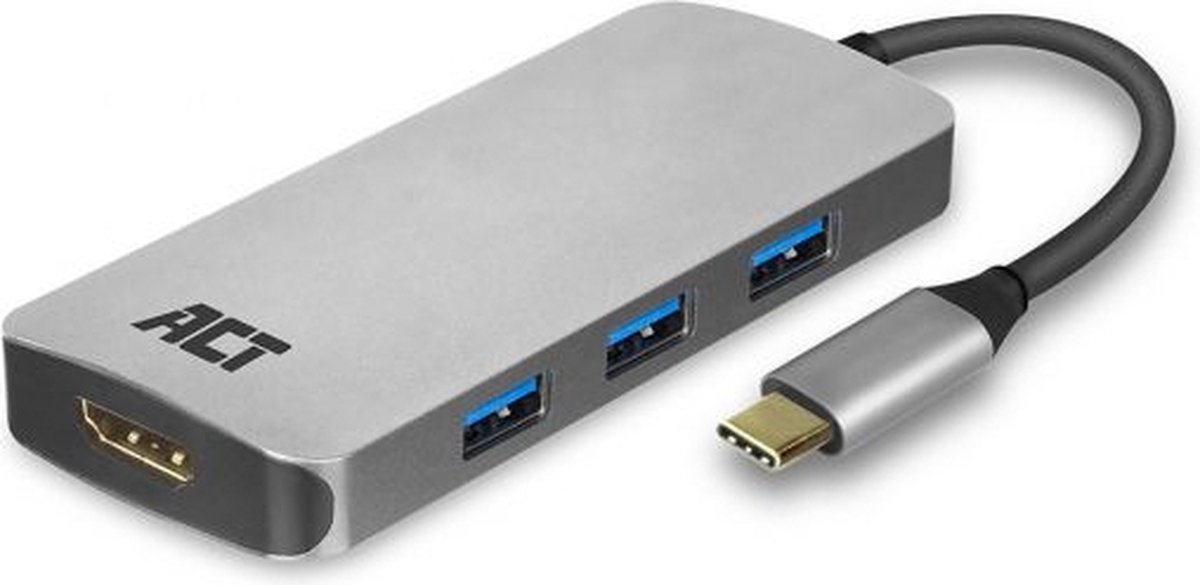 ACT Interface Hub USB-C naar USB &amp; 4K HDMI - AC7024
