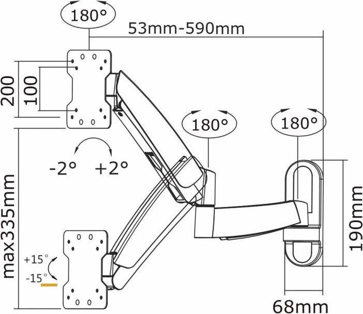 Neomounts by Newstar tv wandsteun - FPMA-W950 - Silver