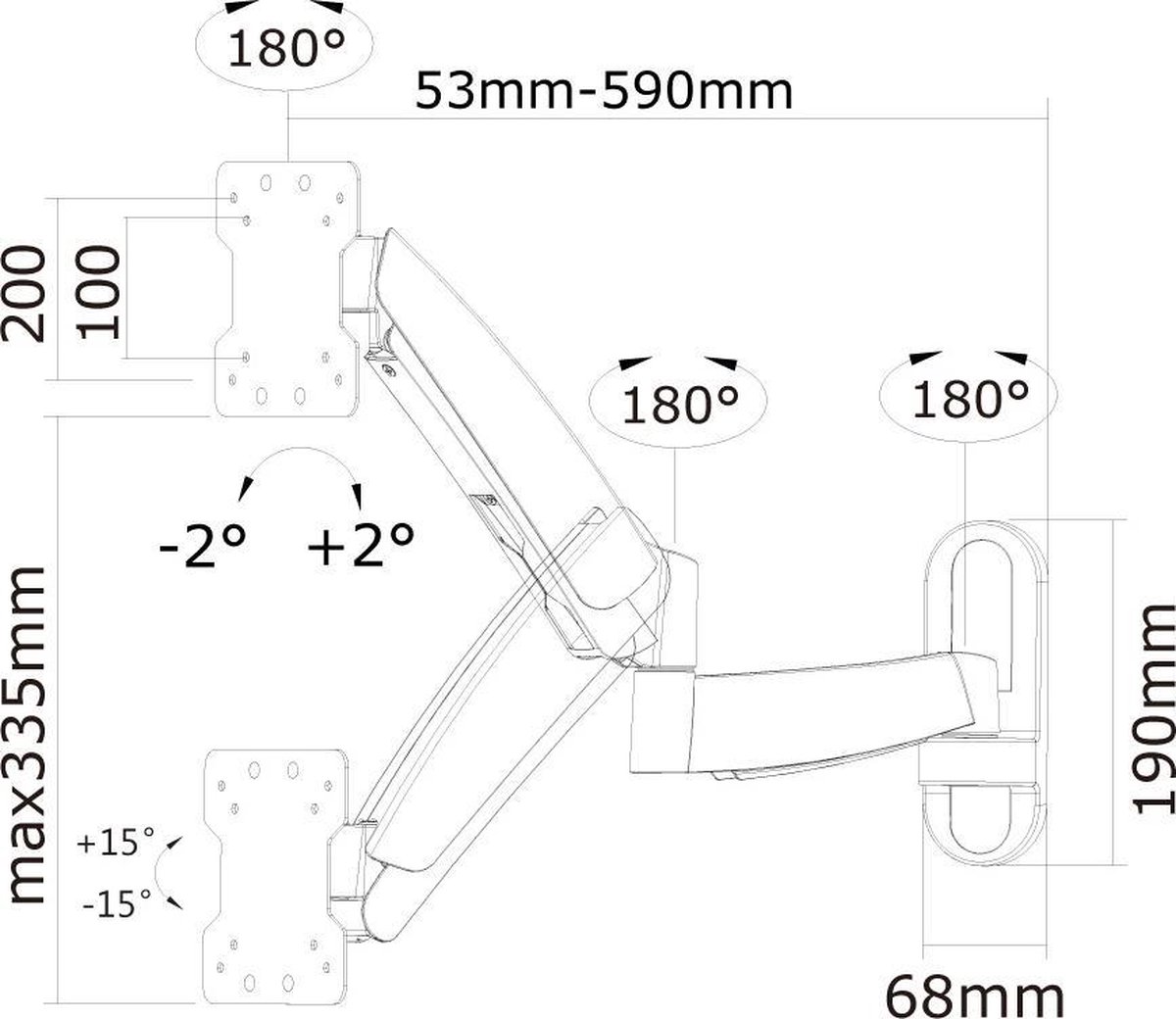 Neomounts by Newstar tv wandsteun - FPMA-W950 - Silver
