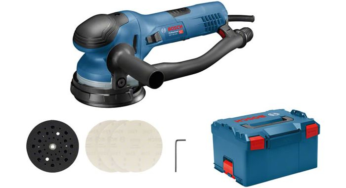Bosch GET 55-125 Professional Excenterschuurmachine 125mm in L-Boxx 0601257001 - Azul - Azul