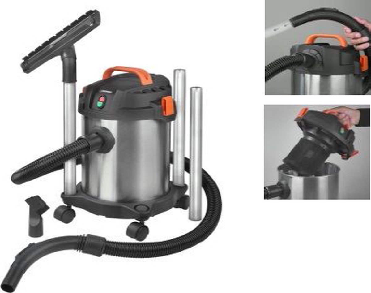 EUROM Force 1012 1.000W Bouwstofzuiger - 161304 - Silver