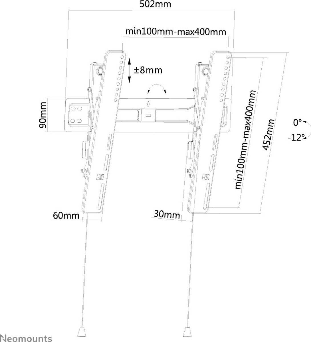 Neomounts by Newstar LED-W450BLACK - Zwart