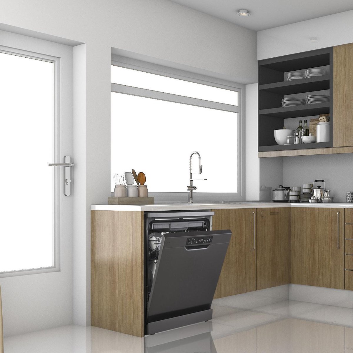 Inventum VVW6040AB vaatwasser - Zwart