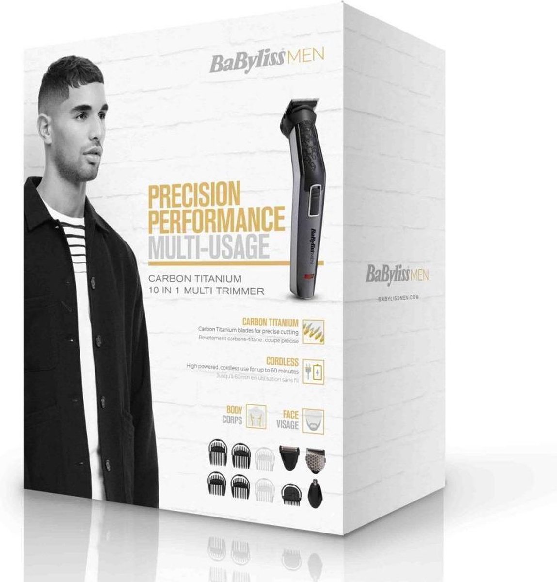 Babyliss MT727E 10-in-1 Carbon Titanium bodygroom - Zwart