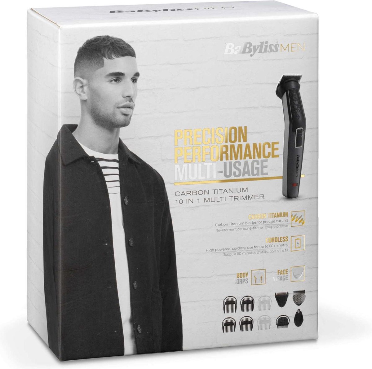 Babyliss MT727E 10-in-1 Carbon Titanium bodygroom - Zwart