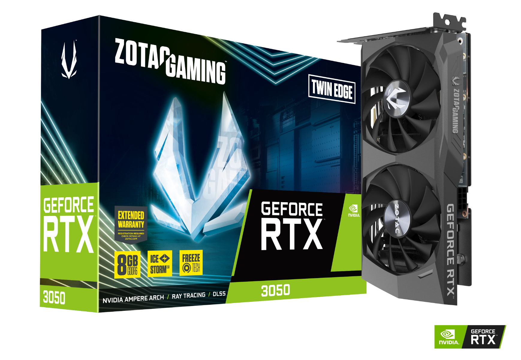 Zotac Grafische Kaart GeForce RTX™ 3050 Twin Edge OC 8GB GDDR6