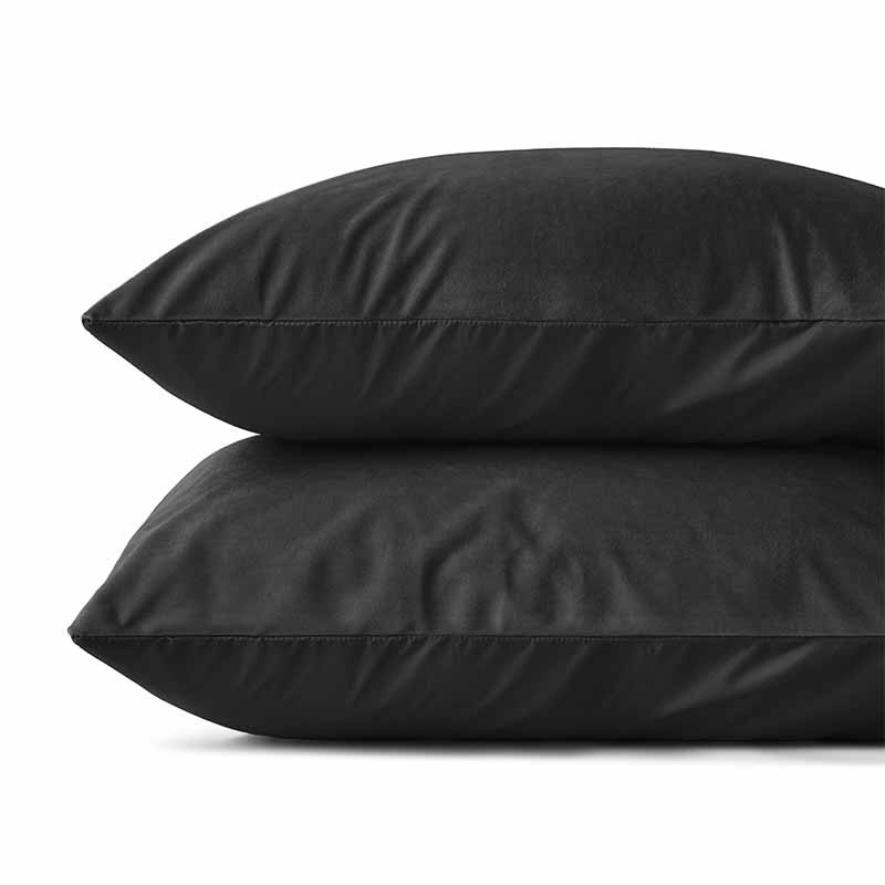 Sleeptime 2-Pack: Velvet kussensloop Zwart - Groen