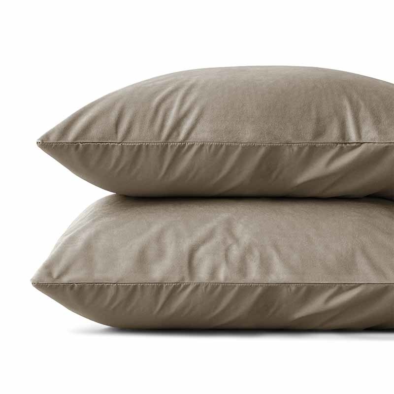 Sleeptime 2-Pack: Velvet kussensloop Taupe