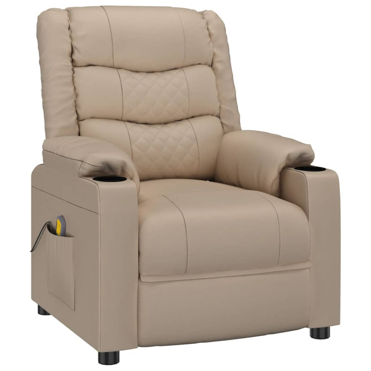 Vidaxl Massagestoel Kunstleer Cappuccinokleurig - Bruin
