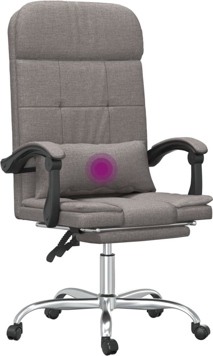Vidaxl Kantoorstoel Massage Verstelbaar Stof Taupe
