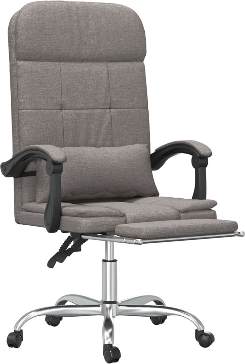 Vidaxl Kantoorstoel Massage Verstelbaar Stof Taupe