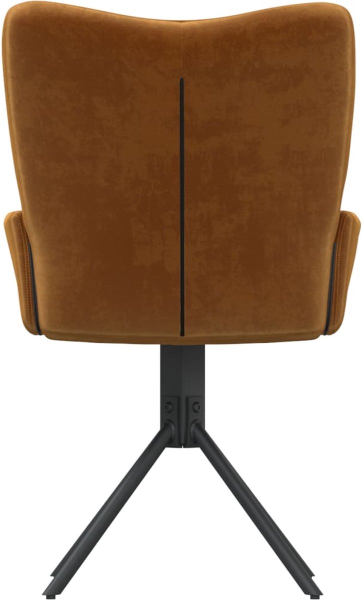 Vidaxl Eetkamerstoelen Draaibaar 2 St Fluweel - Bruin