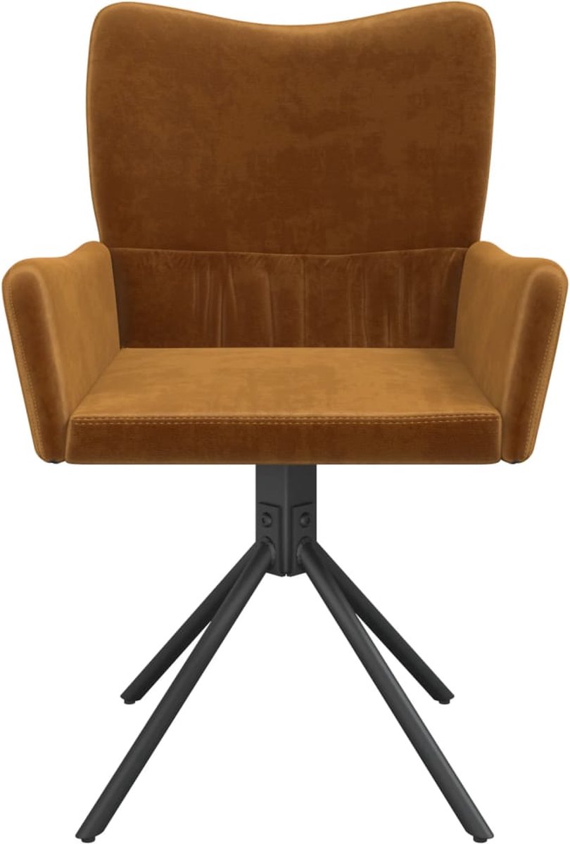Vidaxl Eetkamerstoelen Draaibaar 2 St Fluweel - Bruin