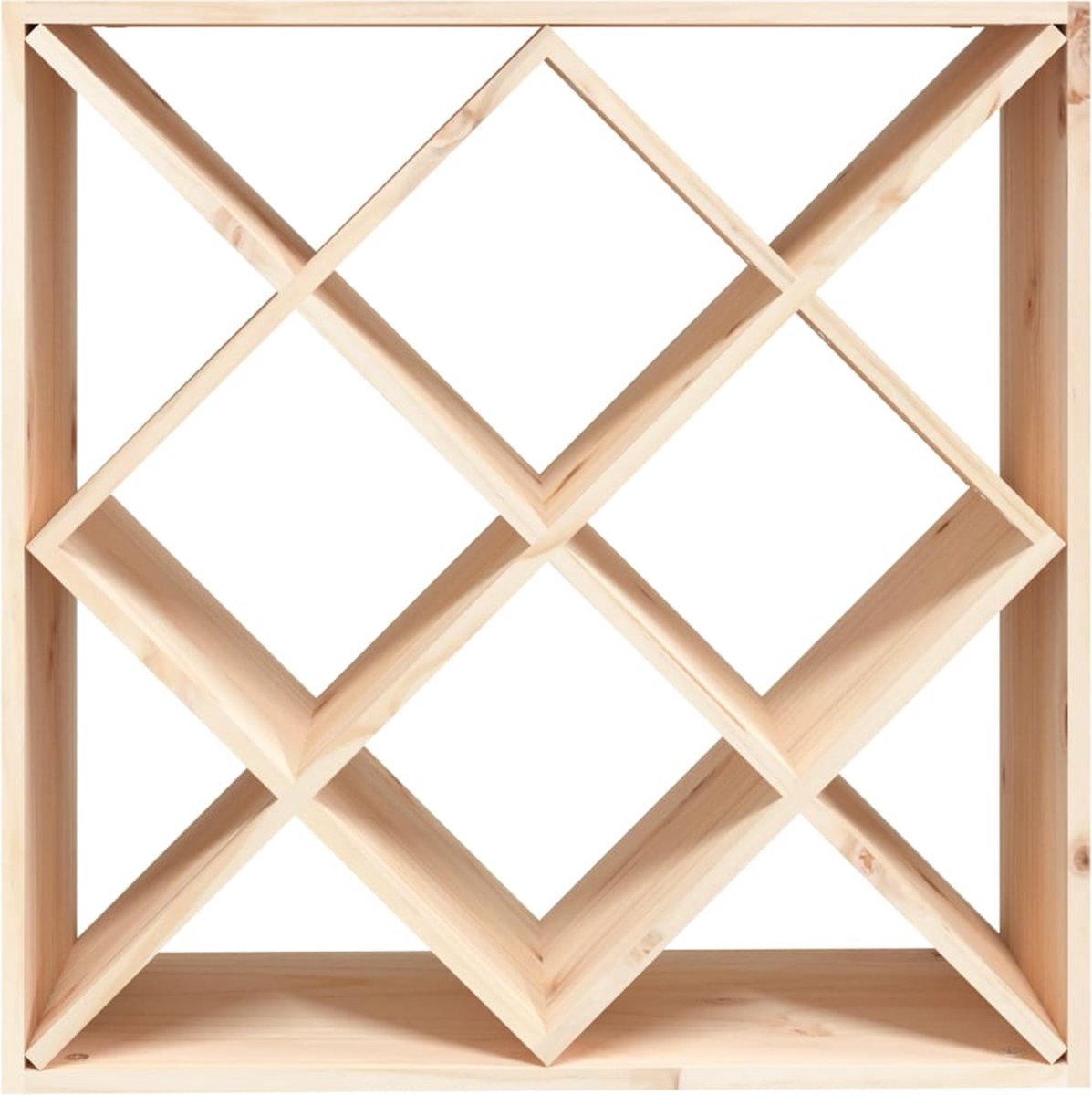 Vidaxl Wijnkast 62x25x62 Cm Massief Grenenhout - Bruin