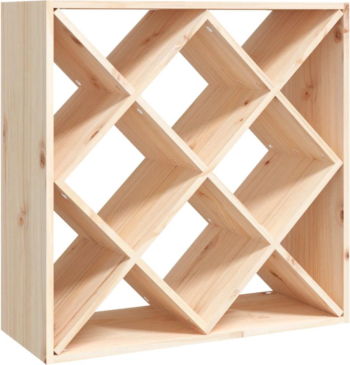 Vidaxl Wijnkast 62x25x62 Cm Massief Grenenhout - Bruin