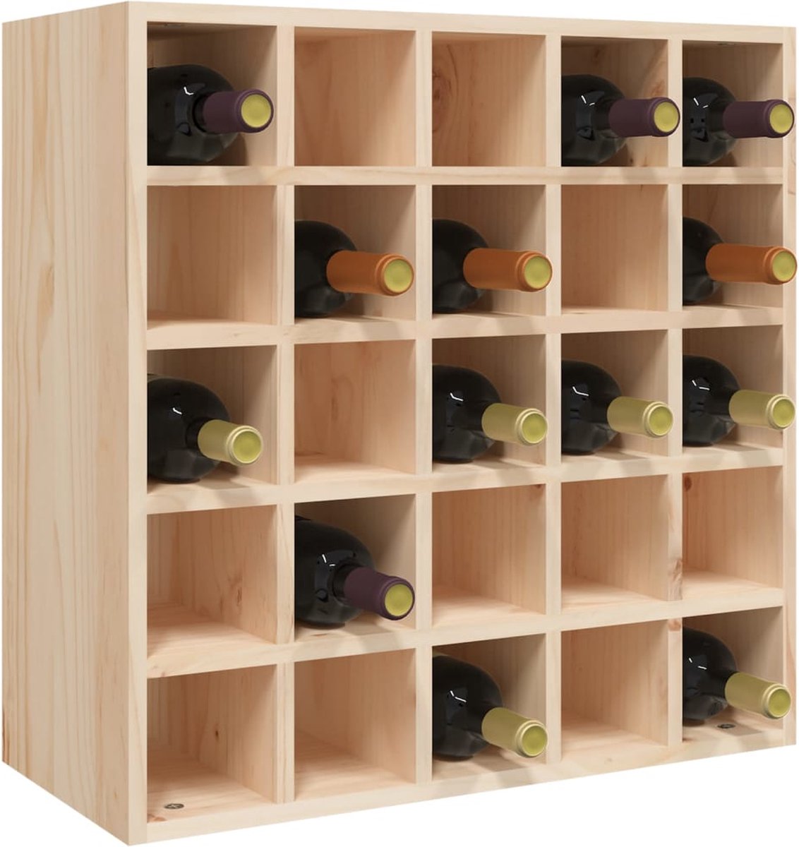 Vidaxl Wijnkast 56x25x56 Cm Massief Grenenhout - Bruin