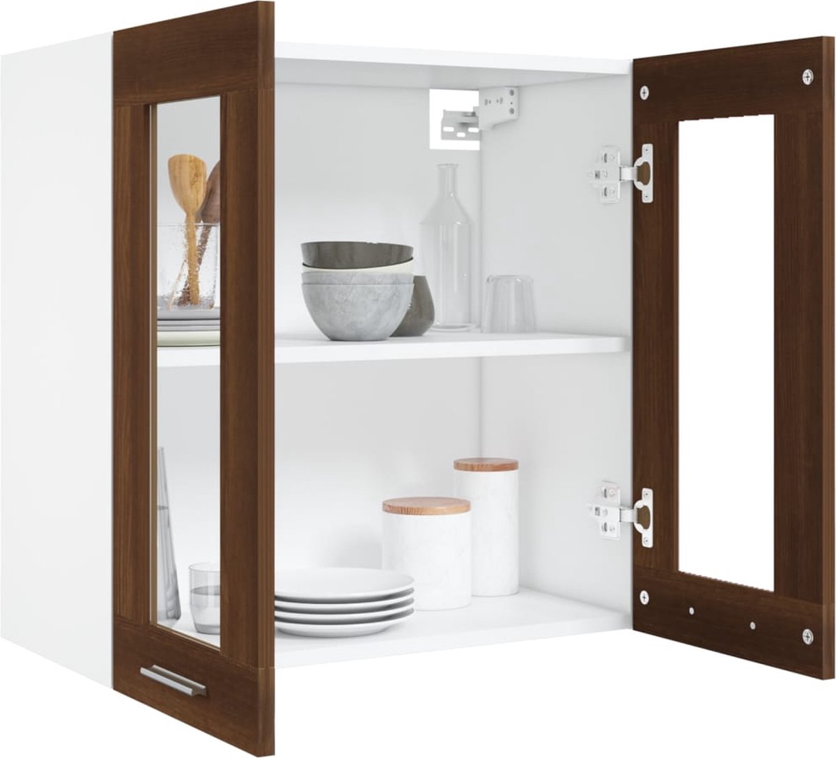 Vidaxl Wandkast Hangend 60x31x60 Cm Bewerkt Houteikenkleurig - Bruin