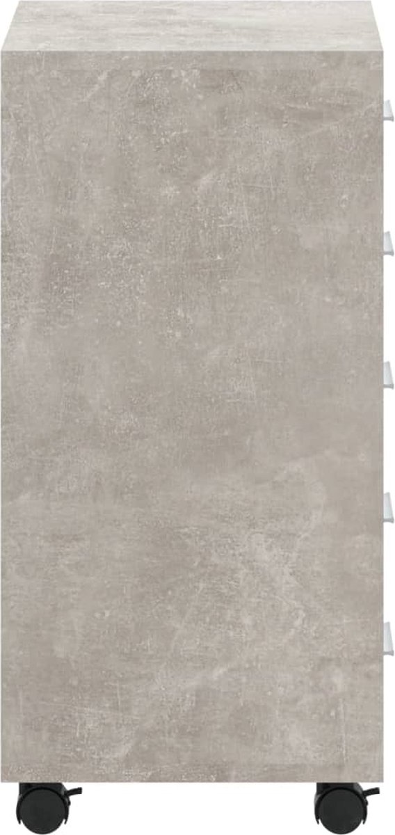 Vidaxl Ladekast Met Wieltjes Bewerkt Hout Beton - Grijs